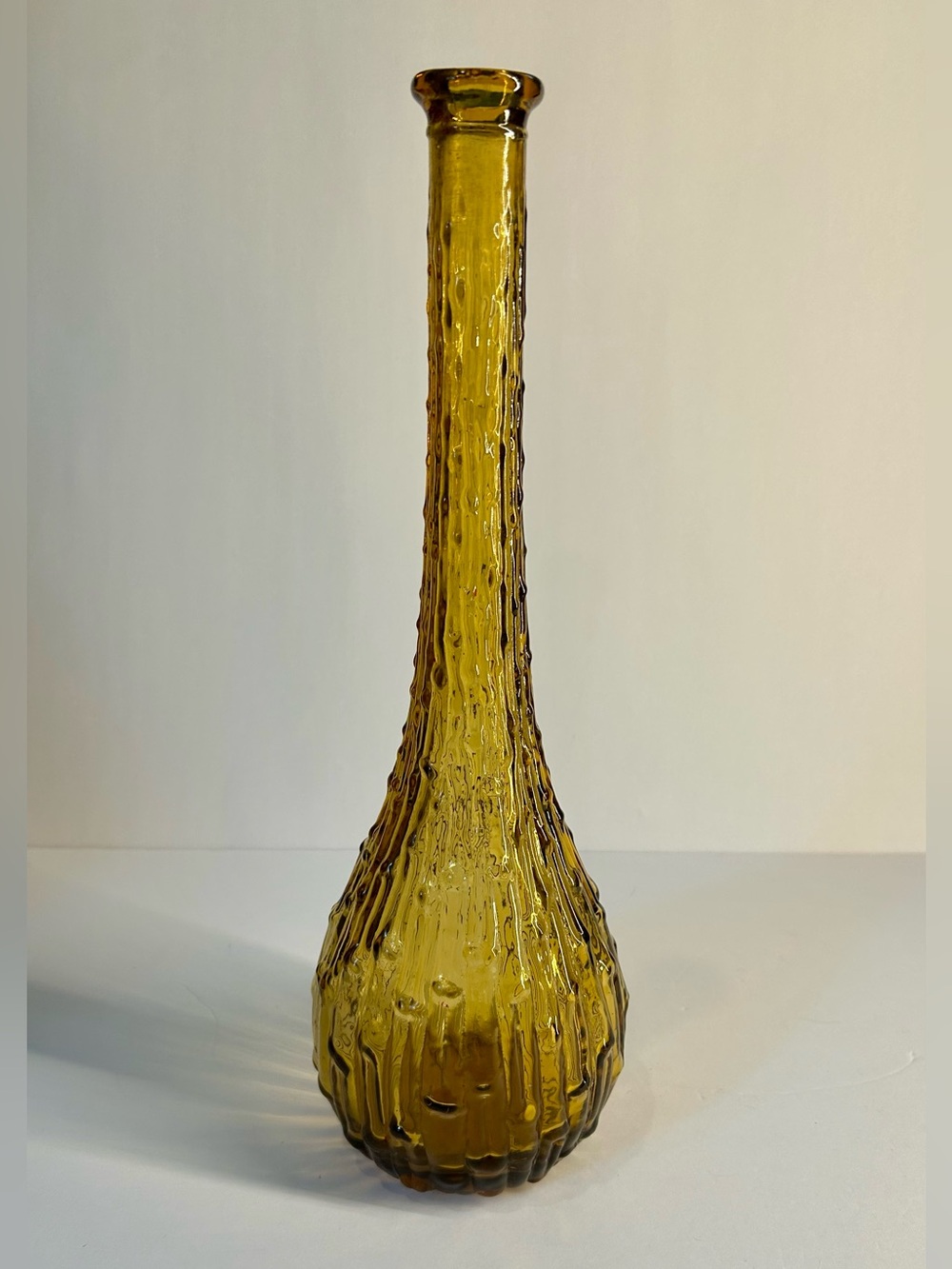 Empoli Wax Drip Amber Genie Bottle No Stopper 15” MCM